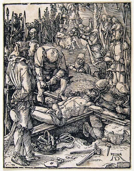 D?rer Albrecht - Cristo inchiodato alla croce (dalla serie: La Piccola Passione)